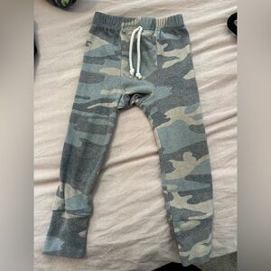 Tan and Green Camo Sweatpants with Soft Fabric